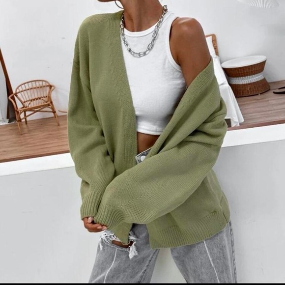 Green Cardigan - Picture 2 of 7